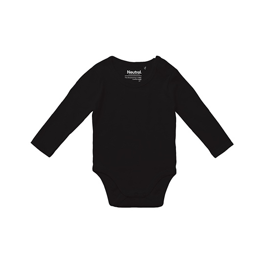 Body Niemowlece Dlugi Rekaw Bawelniane Organiczne NE11130 - Black