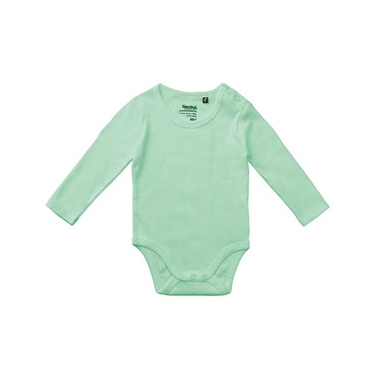 Body Niemowlece Dlugi Rekaw Bawelniane Organiczne NE11130 - Dusty Mint
