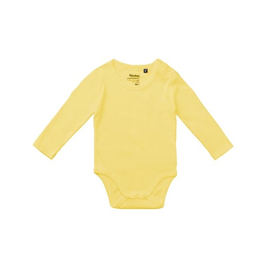 Body Niemowlece Dlugi Rekaw Bawelniane Organiczne NE11130 - Dusty Yellow