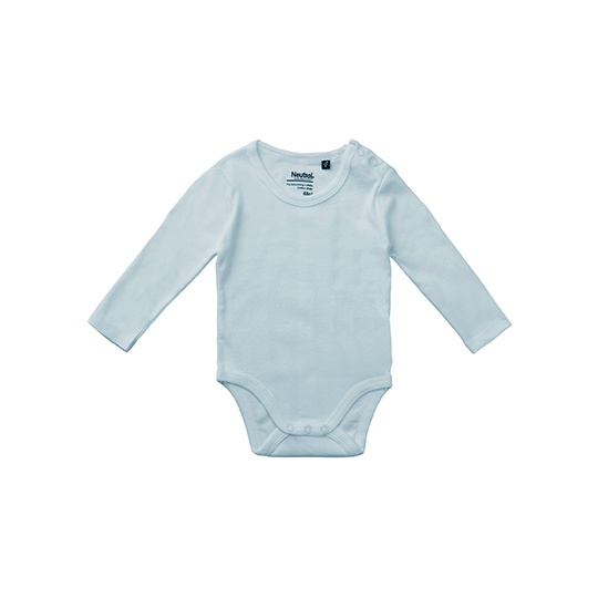 Body Niemowlece Dlugi Rekaw Bawelniane Organiczne NE11130 - Light Blue