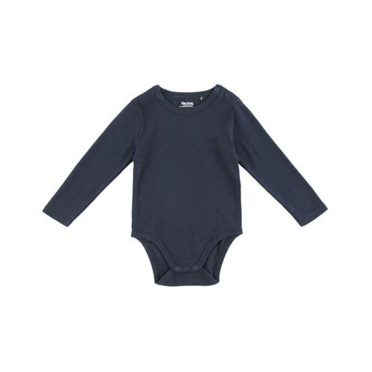 Body Niemowlece Dlugi Rekaw Bawelniane Organiczne NE11130 - Navy