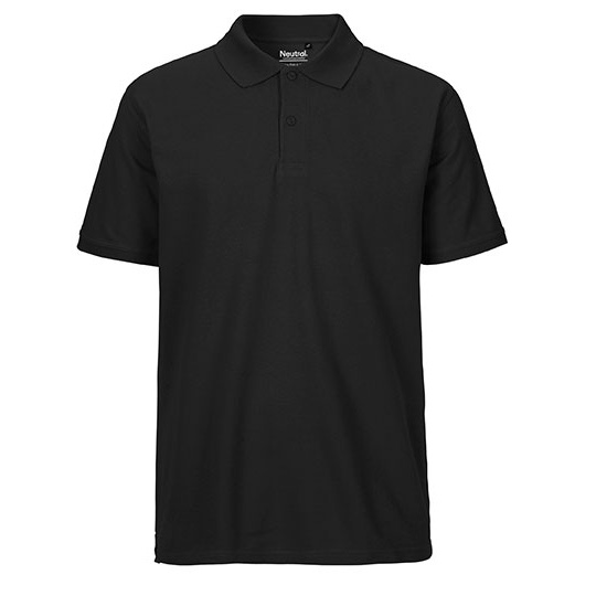 Koszulka Polo Meska Klasyczna Bawelna Organiczna Fairtrade NE20080 - Black