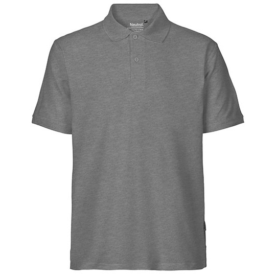 Koszulka Polo Meska Klasyczna Bawelna Organiczna Fairtrade NE20080 - Dark Heather