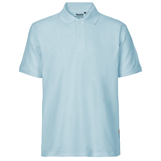 Koszulka Polo Meska Klasyczna Bawelna Organiczna Fairtrade NE20080 - Light Blue