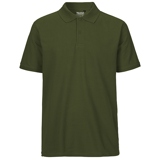 Koszulka Polo Meska Klasyczna Bawelna Organiczna Fairtrade NE20080 - Military