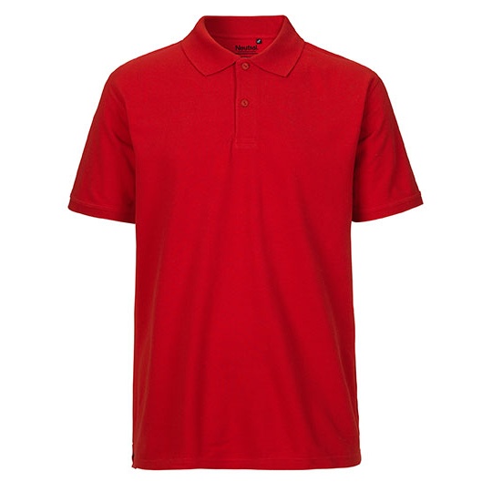 Koszulka Polo Meska Klasyczna Bawelna Organiczna Fairtrade NE20080 - Red