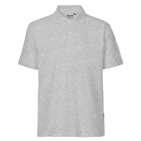 Koszulka Polo Męska Klasyczna Bawełna Organiczna Fairtrade NE20080 - Sport Grey