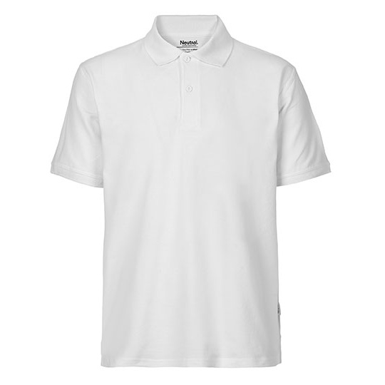Koszulka Polo Męska Klasyczna Bawełna Organiczna Fairtrade NE20080 - White