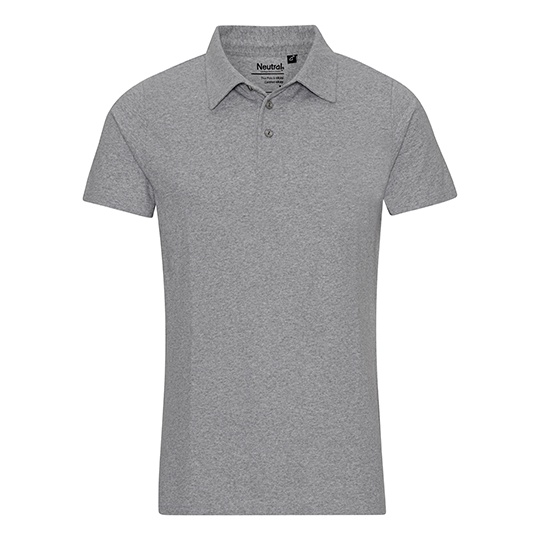 Koszulka Polo Dopasowana Mieszanka Bawelny Poliestru NE20090 - Grey Melange
