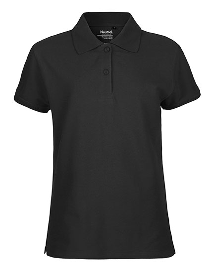 Koszulka Polo Damska Klasyczna Bawelniana Organiczna NE22980 - Black