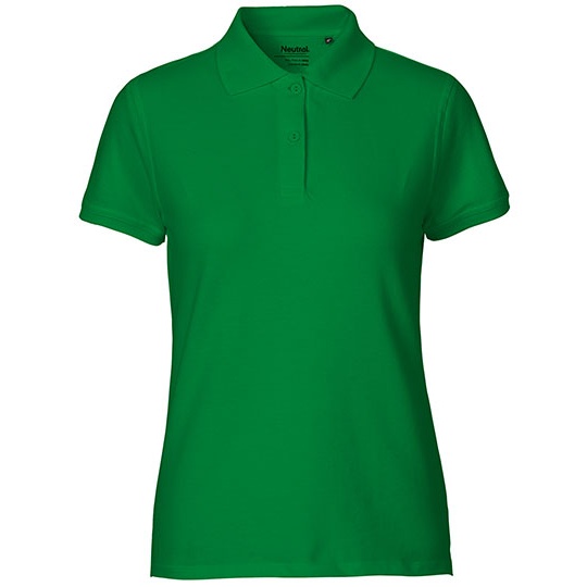 Koszulka Polo Damska Klasyczna Bawelniana Organiczna NE22980 - Green