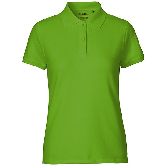 Koszulka Polo Damska Klasyczna Bawelniana Organiczna NE22980 - Lime