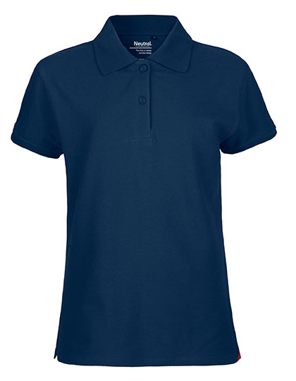 Koszulka Polo Damska Klasyczna Bawelniana Organiczna NE22980 - Navy