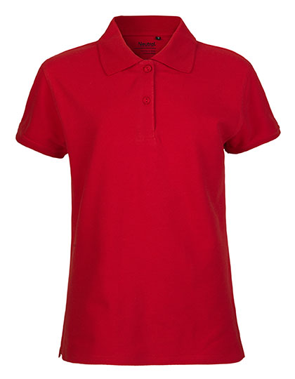 Koszulka Polo Damska Klasyczna Bawelniana Organiczna NE22980 - Red