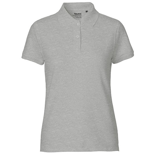 Koszulka Polo Damska Klasyczna Bawelniana Organiczna NE22980 - Sport Grey