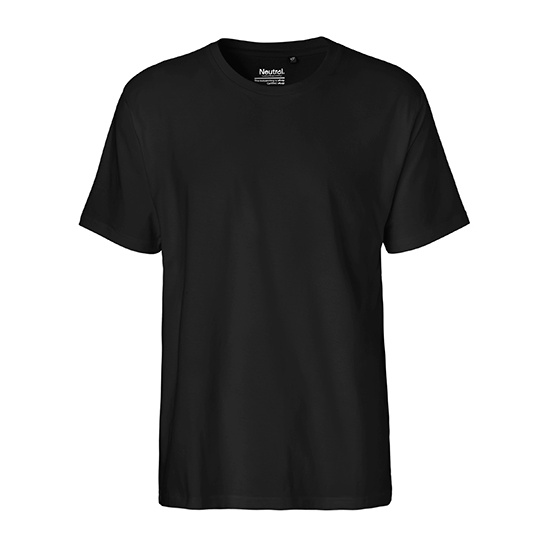 T-shirt Meski Klasyczny Bawelna Czesana NE60001 - Black