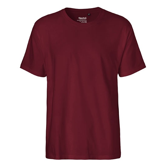 T-shirt Meski Klasyczny Bawelna Czesana NE60001 - Bordeaux