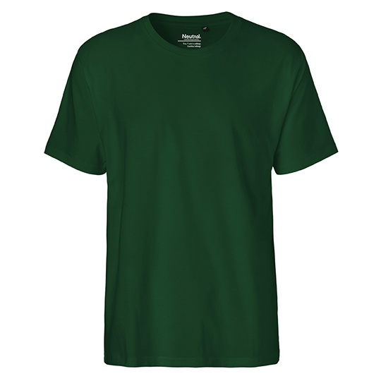 T-shirt Meski Klasyczny Bawelna Czesana NE60001 - Bottle Green