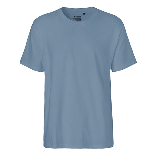 T-shirt Męski Klasyczny Bawełna Czesana NE60001 - Dusty Indigo