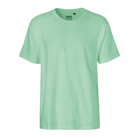 T-shirt Meski Klasyczny Bawelna Czesana NE60001 - Dusty Mint