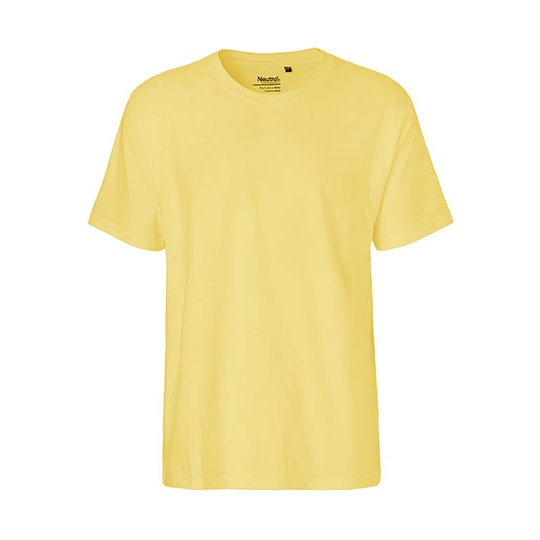T-shirt Meski Klasyczny Bawelna Czesana NE60001 - Dusty Yellow
