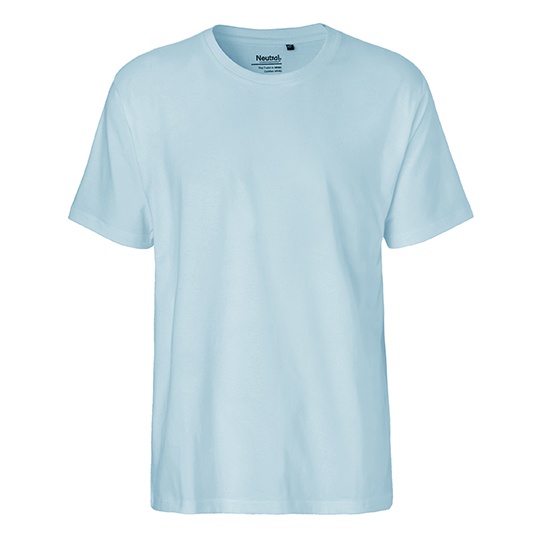 T-shirt Meski Klasyczny Bawelna Czesana NE60001 - Light Blue