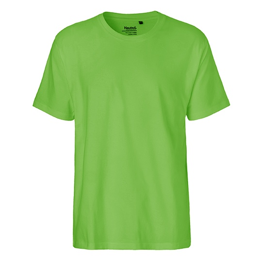 T-shirt Meski Klasyczny Bawelna Czesana NE60001 - Lime