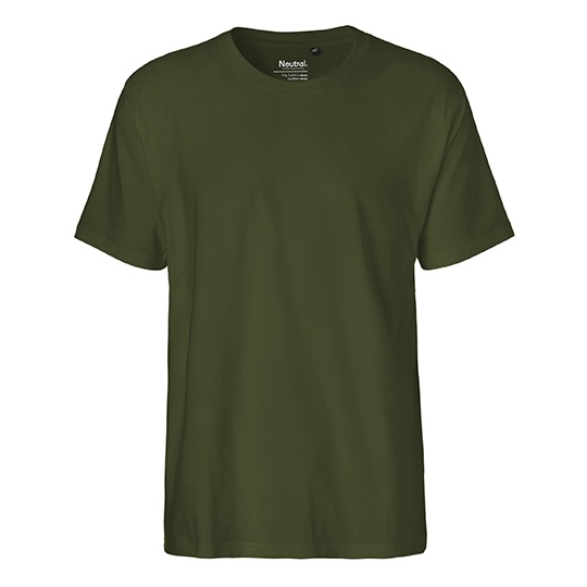 T-shirt Meski Klasyczny Bawelna Czesana NE60001 - Military