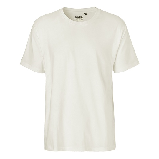 T-shirt Męski Klasyczny Bawełna Czesana NE60001 - Nature