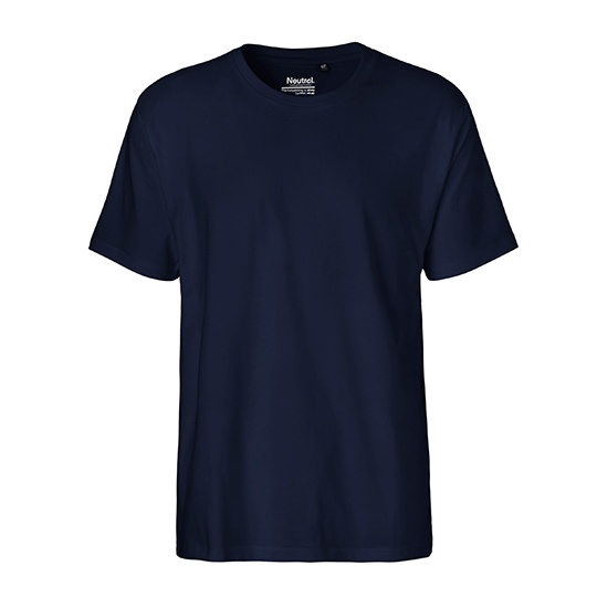 T-shirt Meski Klasyczny Bawelna Czesana NE60001 - Navy