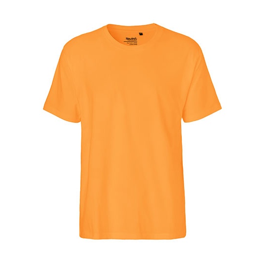 Męski T-shirt klasyczny z krótkim rękawem NE60001 - Okay Orange