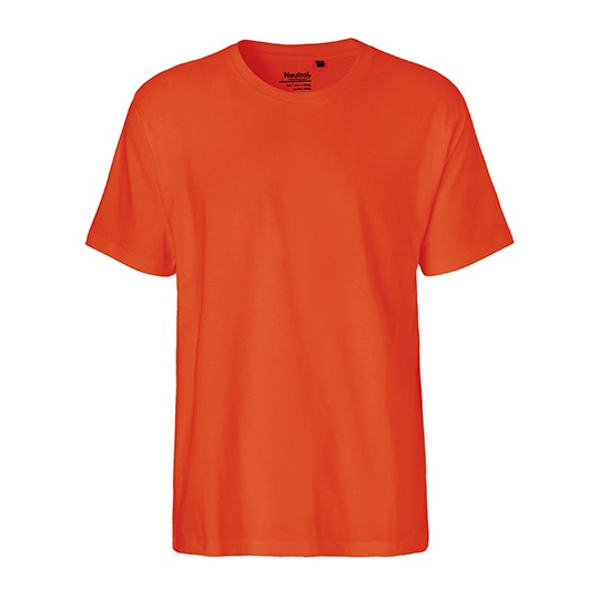 T-shirt Meski Klasyczny Bawelna Czesana NE60001 - Orange