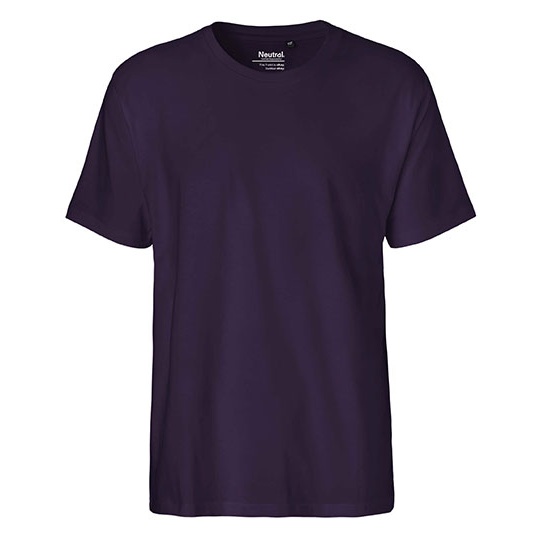 T-shirt Meski Klasyczny Bawelna Czesana NE60001 - Purple