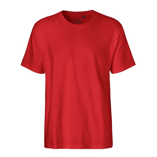 T-shirt Meski Klasyczny Bawelna Czesana NE60001 - Red