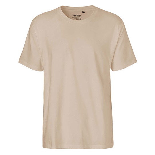 T-shirt Meski Klasyczny Bawelna Czesana NE60001 - Sand