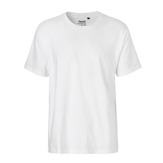 T-shirt Meski Klasyczny Bawelna Czesana NE60001 - White