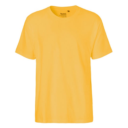 T-shirt Meski Klasyczny Bawelna Czesana NE60001 - Yellow