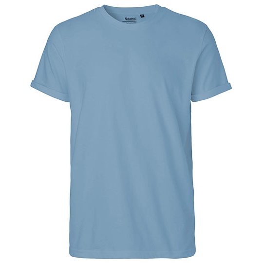 T-shirt Meski Dopasowany Bawelna Organiczna NE60012 - Dusty Indigo