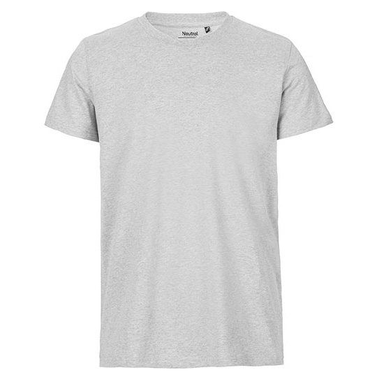 T-shirt Meski Dopasowany Bawelna Organiczna NE61001 - Ash Grey
