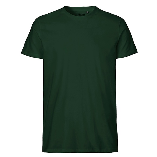 T-shirt Meski Dopasowany Bawelna Organiczna NE61001 - Bottle Green