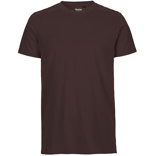 T-shirt Męski Dopasowany Bawełna Organiczna NE61001 - Brown