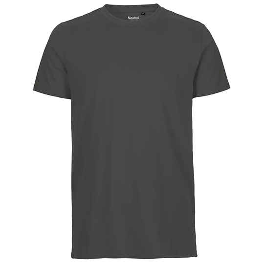 T-shirt Meski Dopasowany Bawelna Organiczna NE61001 - Charcoal
