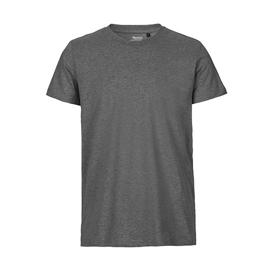 T-shirt Męski Dopasowany Bawełna Organiczna NE61001 - Dark Heather