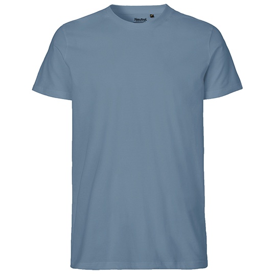 T-shirt Męski Dopasowany Bawełna Organiczna NE61001 - Dusty Indigo
