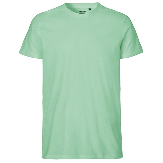 Męski t-shirt dopasowany NE61001 - Dusty Mint