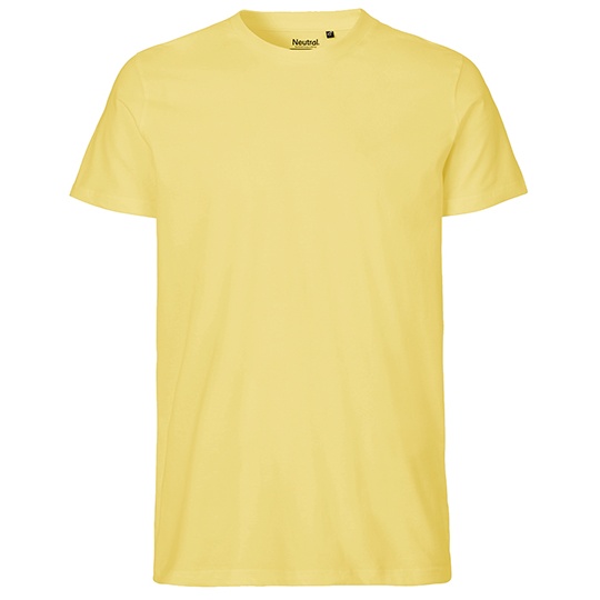 T-shirt Męski Dopasowany Bawełna Organiczna NE61001 - Dusty Yellow
