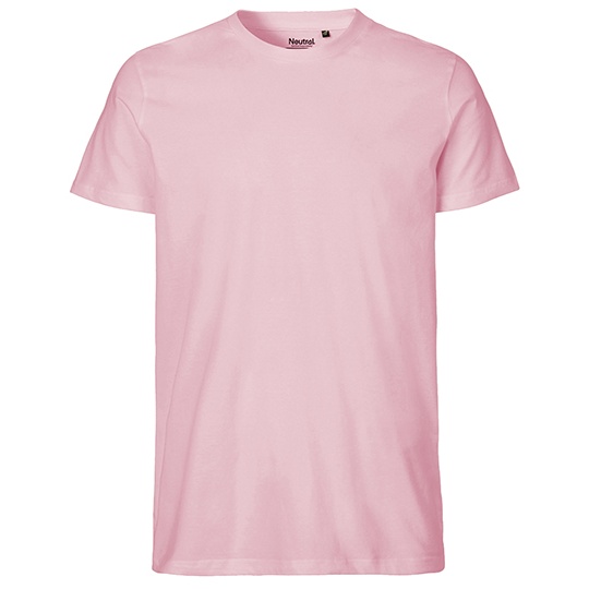 T-shirt Meski Dopasowany Bawelna Organiczna NE61001 - Light Pink