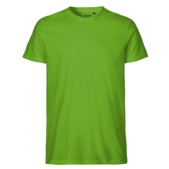 T-shirt Męski Dopasowany Bawełna Organiczna NE61001 - Lime