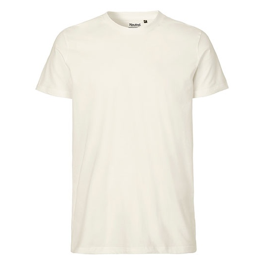 T-shirt Meski Dopasowany Bawelna Organiczna NE61001 - Natural
