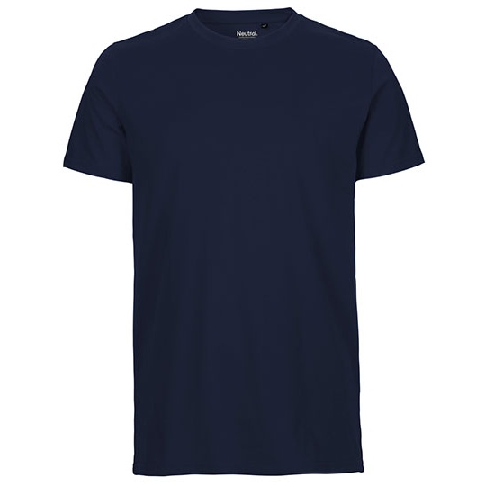 T-shirt Meski Dopasowany Bawelna Organiczna NE61001 - Navy